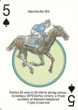 2006 Hero Decks Derby Deck Playing Cards #5♠ Spectacular Bid Front